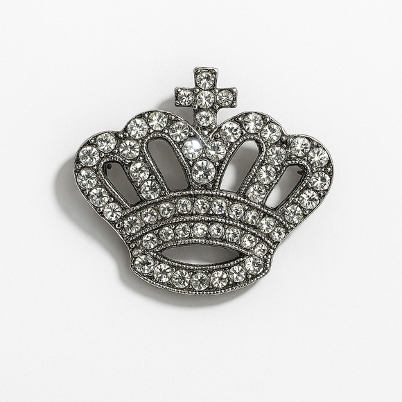 ⚜️ Silver Crown Brooch - Picture 1 of 8
